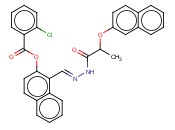 1-(2-(2-(2-NAPHTHYLOXY)PROPANOYL)CARBOHYDRAZONOYL)-2-NAPHTHYL <span class='lighter'>2-CHLOROBENZOATE</span>
