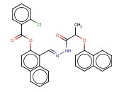 1-(2-(2-(1-NAPHTHYLOXY)PROPANOYL)CARBOHYDRAZONOYL)-2-NAPHTHYL <span class='lighter'>2-CHLOROBENZOATE</span>