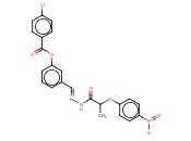 3-(2-(2-(4-NITROPHENOXY)PROPANOYL)CARBOHYDRAZONOYL)PHENYL 4-CHLOROBENZOATE