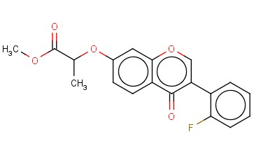 METHYL 2-((3-(2-FLUOROPHENYL)-4-OXO-4H-1-BENZOPYRAN-7-YL)OXY)PROPANOATE