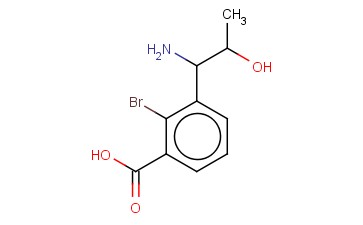 3-(1-AMINO-2-HYDROXYPROPYL)-<span class='lighter'>2-BROMOBENZOIC</span> ACID