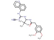 N-[1-[[(<span class='lighter'>氰</span><span class='lighter'>基</span>氨基)(5-<span class='lighter'>喹啉</span>亚氨基)甲基]氨基]-2,2-二甲基丙基]-3,4-二甲氧基苯乙酰胺