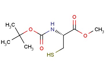 N-(叔-丁氧基羰基)-<span class='lighter'>L-</span><span class='lighter'>半胱氨酸</span>甲<span class='lighter'>酯</span>