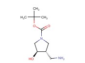 TRANS-TERT-BUTYL 3-(<span class='lighter'>AMINO</span>METHYL)-4-HYDROXYPYRROLIDINE-1-<span class='lighter'>CARBOXYLATE</span>