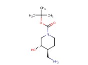 TERT-BUTYL (3S*,4S*)-4-(<span class='lighter'>AMINO</span>METHYL)-3-HYDROXY-1-PIPERIDINECARBOXYLATE
