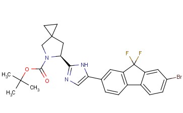 (6S)-6-[5-(7-<span class='lighter'>Bromo</span>-9,9-difluoro-9H-fluoren-2-yl)-1H-imidazol-2-yl]-5-azaspiro[2,4