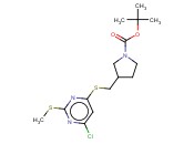 3-(6-CHLORO-2-METHYLSULFANYL-PYRIMIDIN-4-YLSULFANYLMETHYL)-PYRROLIDINE-1-CARBOXYLIC ACID TERT-BUTYL ESTER