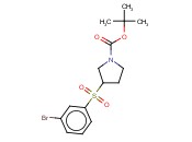 1-<span class='lighter'>吡咯烷</span>羧酸,3-[(3-溴苯基)磺酰]-, 1,1-二<span class='lighter'>甲基</span>乙基酯