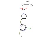 3-(6-CHLORO-2-METHYLSULFANYL-PYRIMIDIN-4-YLSULFANYL)-PYRROLIDINE-1-CARBOXYLIC ACID TERT-BUTYL ESTER