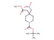 <span class='lighter'>TERT-BUTYL</span> 4-(2-METHOXY-2-OXOETHYL)-4-(NITROMETHYL)PIPERIDINE-1-<span class='lighter'>CARBOXYLATE</span>