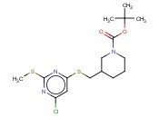 3-(6-CHLORO-2-METHYLSULFANYL-PYRIMIDIN-4-YLSULFANYLMETHYL)-PIPERIDINE-1-CARBOXYLIC ACID TERT-BUTYL ESTER