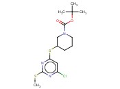 3-(6-CHLORO-2-METHYLSULFANYL-PYRIMIDIN-4-YLSULFANYL)-PIPERIDINE-1-CARBOXYLIC ACID TERT-BUTYL ESTER