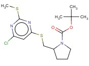 2-(6-CHLORO-2-METHYLSULFANYL-PYRIMIDIN-4-YLSULFANYLMETHYL)-PYRROLIDINE-1-CARBOXYLIC ACID TERT-BUTYL ESTER
