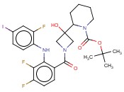 TERT-BUTYL 2-(1-(3,4-DIFLUORO-2-((2-FLUORO-4-IODOPHENYL)AMINO)BENZOYL)-3-HYDROXYAZETIDIN-3-YL)PIPERIDINE-1-CARBOXYLATE