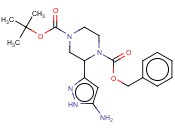 1-BENZYL 4-TERT-BUTYL 2-(5-AMINO-1H-PYRAZOL-3-YL)PIPERAZINE-1,4-DICARBOXYLATE