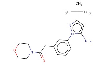 ETHANONE, 2-[3-[5-AMINO-3-(1,1-DIMETHYLETHYL)-1H-PYRAZOL-1-YL]PHENYL]-1-(4-MORPHOLINYL)-