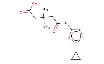 4-[(5-CYCLOPROPYL-1,3,4-OXADIAZOL-2-YL)CARBAMOYL]-3,3-DIMETHYLBUTANOIC ACID