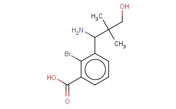 3-(1-AMINO-3-HYDROXY-2,2-DIMETHYLPROPYL)-<span class='lighter'>2-BROMOBENZOIC</span> ACID