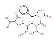 (4S)-3-[(2S,4S)-4-AZIDO-2-(1-METHYLETHYL)-1-OXO-4-[(2S,4S)-TETRAHYDRO-4-(1-METHYLETHYL)-5-OXO-2-FURANYL]BUTYL]-4-(PHENYLMETHYL)-2-OXAZOLIDINONE