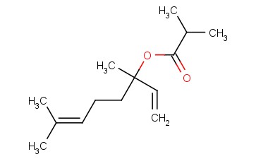 3,7-二甲基-1,6-辛二烯-3-醇<span class='lighter'>异</span><span class='lighter'>丁酸</span>酯