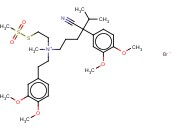 <span class='lighter'>溴</span><span class='lighter'>化</span>[4-氰<span class='lighter'>基</span>-4-(3,4-二<span class='lighter'>甲</span><span class='lighter'>氧</span><span class='lighter'>苯基</span>)-5-甲基-己<span class='lighter'>基</span>]-[2-(3,4-二<span class='lighter'>甲</span><span class='lighter'>氧</span><span class='lighter'>苯基</span>)<span class='lighter'>乙基</span>]-甲基-(2-<span class='lighter'>甲</span>磺<span class='lighter'>酰</span>硫烷基<span class='lighter'>乙基</span>)铵