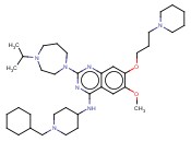 4-QUINAZOLINAMINE, N-[1-(CYCLOHEXYLMETHYL)-4-PIPERIDINYL]-2-[HEXAHYDRO-4-(1-METHYLETHYL)-1H-1,4-DIAZEPIN-1-YL]-6-METHOXY-7-[3-(1-PIPERIDINYL)PROPOXY]-