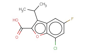 7-CHLORO-5-FLUORO-3-(PROPAN-2-YL)-1-BENZOFURAN-2-CARBOXYLIC ACID