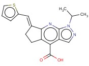 1-ISOPROPYL-7-THIOPHEN-2-YLMETHYLENE-1,5,6,7-TETRAHYDRO-1,2,8-TRIAZA-S-INDACENE-4-CARBOXYLIC ACID