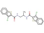 3-CHLORO-N-[1-[(3-CHLORO-1-BENZOTHIOPHENE-2-CARBONYL)AMINO]PROPAN-2-YL]-1-BENZOTHIOPHENE-2-CARBOXAMIDE
