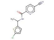 N-[1-(5-CHLOROTHIOPHEN-2-YL)ETHYL]-5-<span class='lighter'>CYANOPYRIDINE</span>-2-CARBOXAMIDE