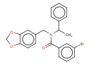BENZAMIDE, N-(1,3-BENZODIOXOL-5-YLMETHYL)-3-BROMO-N-(1-PHENYLETHYL)-
