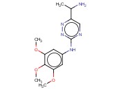 6-(1-AMINOETHYL)-N-(3,4,5-TRIMETHOXYPHENYL)-1,2,4-TRIAZIN-3-AMINE