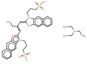 3-(3-磺丙基)-2-[2-[[3-(3-磺丙基)<span class='lighter'>萘</span><span class='lighter'>并</span>[2,3-D]<span class='lighter'>恶</span><span class='lighter'>唑</span>-2(3H)亚基]<span class='lighter'>甲基</span>]-1-丁烯基]<span class='lighter'>萘</span><span class='lighter'>并</span>[2,3-D]<span class='lighter'>恶</span><span class='lighter'>唑</span>翁内盐三乙胺盐