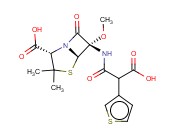 (2S,5R,6S)-6-[(3-<span class='lighter'>羟基</span>-3-氧代-2-噻吩-3-基丙酰)氨基]-6-<span class='lighter'>甲</span>氧基-3,3-二甲基-7-氧代-4-硫<span class='lighter'>杂</span>-1-<span class='lighter'>氮</span><span class='lighter'>杂</span>双<span class='lighter'>环</span>[3.2.0]庚烷-2-羧酸