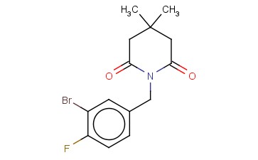 1-[(3-BROMO-4-FLUOROPHENYL)METHYL]-4,4-DIMETHYLPIPERIDINE-2,6-DIONE