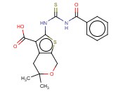 2-(3-BENZOYLTHIOUREIDO)-5,5-DIMETHYL-5,7-DIHYDRO-4H-THIENO[2,3-C]PYRAN-3-CARBOXYLIC ACID