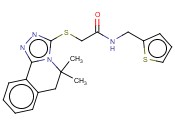 2-[(5,6-DIHYDRO-5,5-DIMETHYL-1,2,4-TRIAZOLO[3,4-A]ISOQUINOLIN-3-YL)THIO]-N-(2-THIENYLMETHYL)-ACETAMIDE