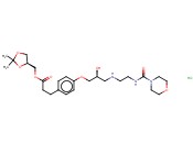 [(4S)-2,2-二甲基-1,3-二氧戊<span class='lighter'>环</span>-4-基]甲基3-[4-[(2S)-2-羟基-3-[2-(吗啉-4-甲酰氨基)乙基氨基]<span class='lighter'>丙</span>氧基]<span class='lighter'>苯基</span>]丙酸酯<span class='lighter'>盐酸盐</span>
