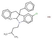 1-异戊基-2-甲基-3,3-二苄基-5-<span class='lighter'>氯</span><span class='lighter'>吲哚</span>鎓溴盐