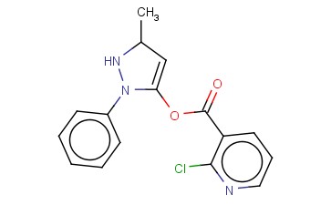 5-甲基-2-苯基-2,5-二氢-1H-吡唑-3-基-2-<span class='lighter'>氯</span><span class='lighter'>烟酸</span>