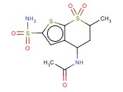 5,6-DIHYDRO-4H-4-ACETYLAMINO-6-METHYL THIENO-THIOPYRAN-2-SULFONAMIDE-7-DIOXIDE
