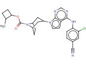 8-AZABICYCLO[3.2.1]OCTANE-8-CARBOXYLIC ACID, 3-[4-[(2-CHLORO-4-CYANOPHENYL)AMINO]-7H-PYRROLO[2,3-D]PYRIMIDIN-7-YL]-, 1-METHYLCYCLOBUTYL ESTER, (3-EXO)-