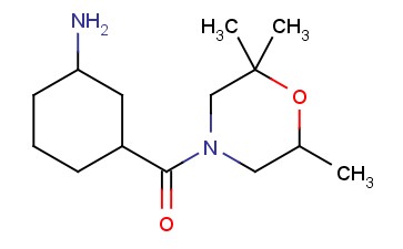 3-[(2,2,6-TRIMETHYLMORPHOLIN-4-YL)CARBONYL]CYCLOHEXAN-1-AMINE
