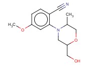 2-[2-(HYDROXYMETHYL)-5-METHYLMORPHOLIN-4-YL]-<span class='lighter'>4-METHOXYBENZONITRILE</span>
