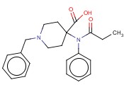 4-<span class='lighter'>哌啶</span>羧酸,4-[(1-羰基丙基)苯基<span class='lighter'>氨基</span>]-1-(苯基甲基)-
