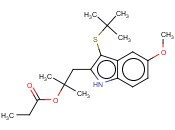 3-(叔丁硫基)-5-甲氧基-alpha,alpha-二甲基-1H-<span class='lighter'>吲哚</span>-2-<span class='lighter'>丙酸</span>甲酯
