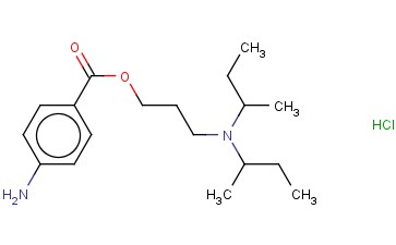 P-AMINOBENZOIC ACID 3-(DI-2-BUTYLAMINO)PROPYL ESTER HYDROCHLORIDE