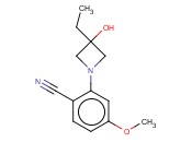 2-(3-ETHYL-3-HYDROXYAZETIDIN-1-YL)-<span class='lighter'>4-METHOXYBENZONITRILE</span>