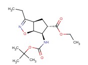 ETHYL (3AR*,5S*,6R*,6AS*)-6-([(TERT-BUTOXY)CARBONYL]AMINO)-3-ETHYL-3AH,4H,5H,6H,6AH-CYCLOPENTA[D][1,2]OXAZOLE-5-CARBOXYLATE