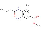 METHYL 4-(BUTYRYL<span class='lighter'>AMINO</span>)-5-METHYL-3-<span class='lighter'>AMINO</span>BENZOATE